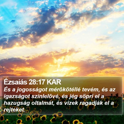 Ézsaiás 28:17 KAR Bible Verse Image