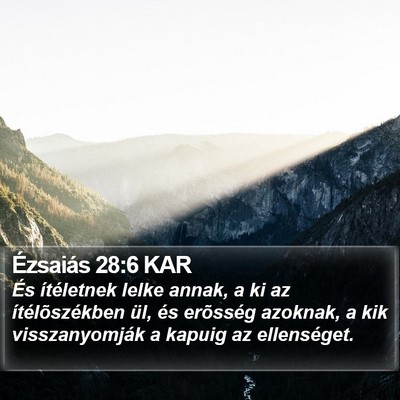 Ézsaiás 28:6 KAR Bible Verse Image