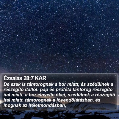 Ézsaiás 28:7 KAR Bible Verse Image