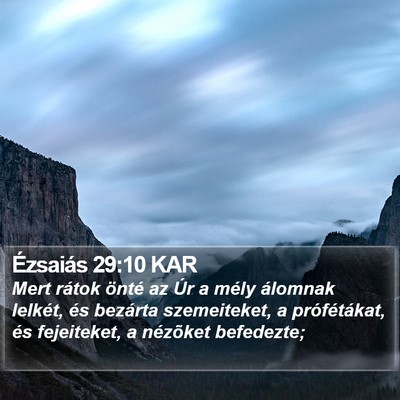 Ézsaiás 29:10 KAR Bible Verse Image