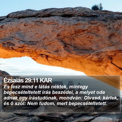 Ézsaiás 29:11 KAR Bible Verse Image