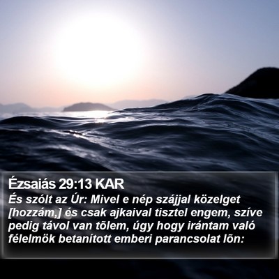 Ézsaiás 29:13 KAR Bible Verse Image