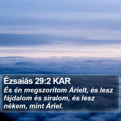 Ézsaiás 29:2 KAR Bible Verse Image