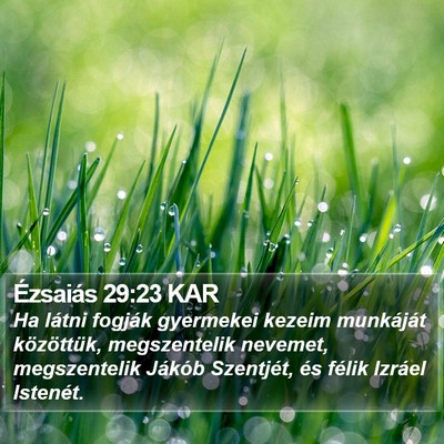 Ézsaiás 29:23 KAR Bible Verse Image