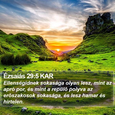 Ézsaiás 29:5 KAR Bible Verse Image