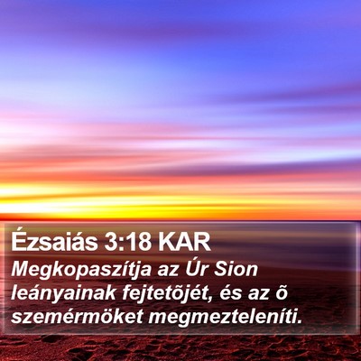 Ézsaiás 3:18 KAR Bible Verse Image