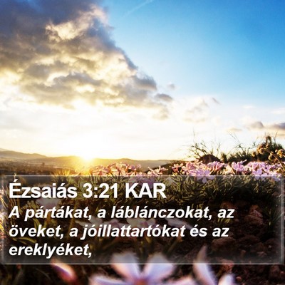 Ézsaiás 3:21 KAR Bible Verse Image