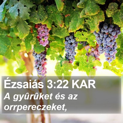 Ézsaiás 3:22 KAR Bible Verse Image