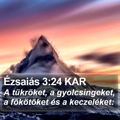 Ézsaiás 3:24 KAR Bible Verse Image