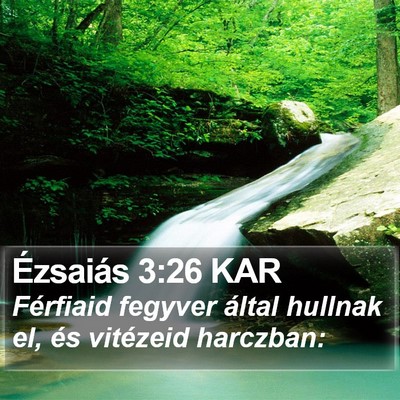 Ézsaiás 3:26 KAR Bible Verse Image