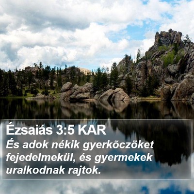 Ézsaiás 3:5 KAR Bible Verse Image