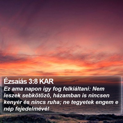 Ézsaiás 3:8 KAR Bible Verse Image