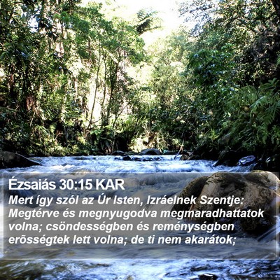 Ézsaiás 30:15 KAR Bible Verse Image