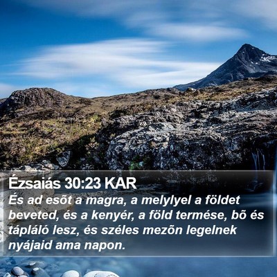 Ézsaiás 30:23 KAR Bible Verse Image