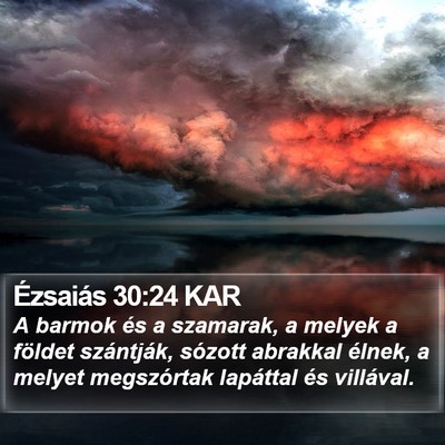 Ézsaiás 30:24 KAR Bible Verse Image