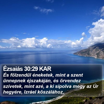 Ézsaiás 30:29 KAR Bible Verse Image