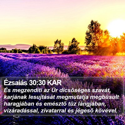 Ézsaiás 30:30 KAR Bible Verse Image