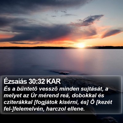 Ézsaiás 30:32 KAR Bible Verse Image