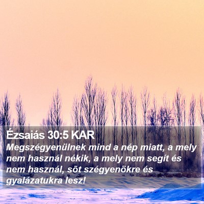 Ézsaiás 30:5 KAR Bible Verse Image