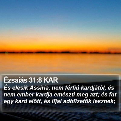 Ézsaiás 31:8 KAR Bible Verse Image