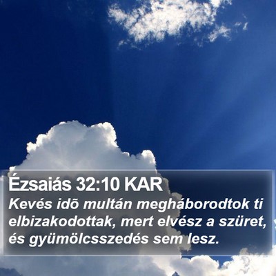 Ézsaiás 32:10 KAR Bible Verse Image