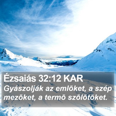Ézsaiás 32:12 KAR Bible Verse Image