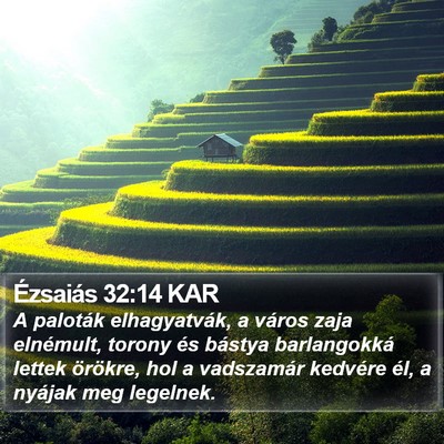Ézsaiás 32:14 KAR Bible Verse Image