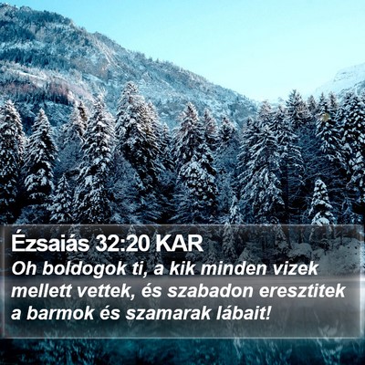 Ézsaiás 32:20 KAR Bible Verse Image