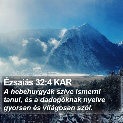Ézsaiás 32:4 KAR Bible Verse Image