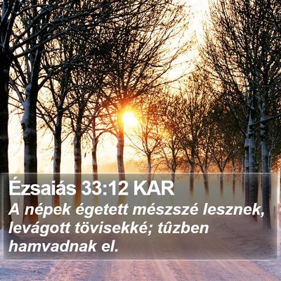 Ézsaiás 33:12 KAR Bible Verse Image