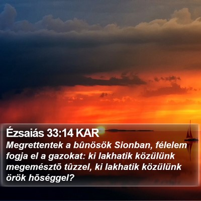 Ézsaiás 33:14 KAR Bible Verse Image