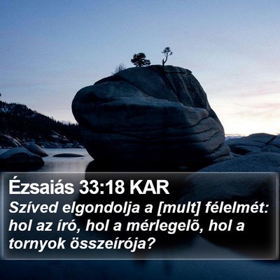 Ézsaiás 33:18 KAR Bible Verse Image