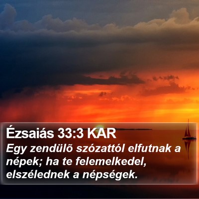Ézsaiás 33:3 KAR Bible Verse Image