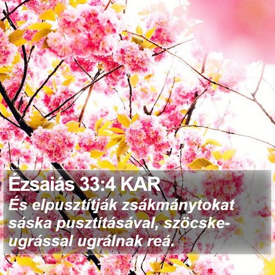 Ézsaiás 33:4 KAR Bible Verse Image
