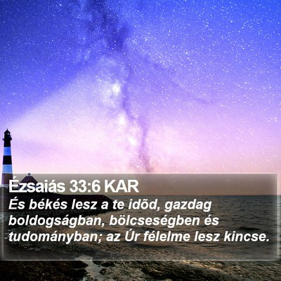 Ézsaiás 33:6 KAR Bible Verse Image