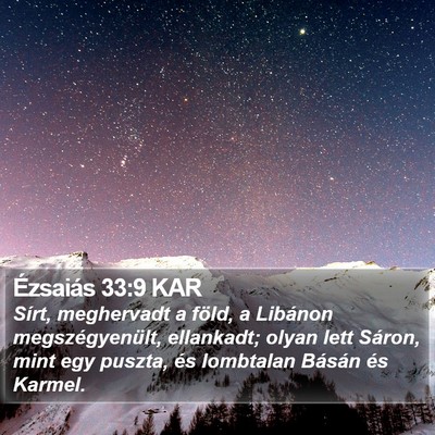 Ézsaiás 33:9 KAR Bible Verse Image