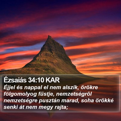 Ézsaiás 34:10 KAR Bible Verse Image