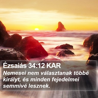 Ézsaiás 34:12 KAR Bible Verse Image
