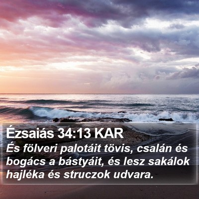 Ézsaiás 34:13 KAR Bible Verse Image
