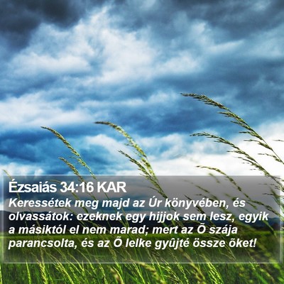 Ézsaiás 34:16 KAR Bible Verse Image