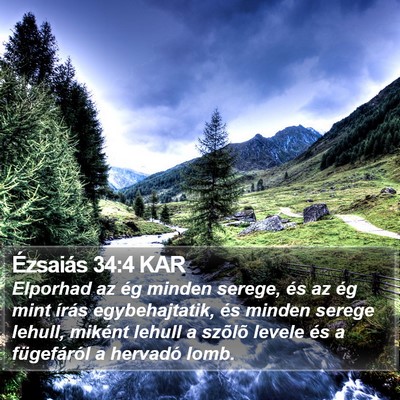 Ézsaiás 34:4 KAR Bible Verse Image