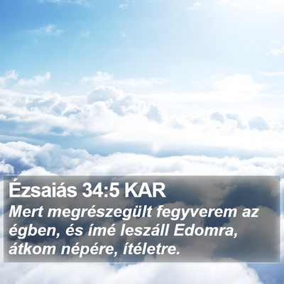 Ézsaiás 34:5 KAR Bible Verse Image