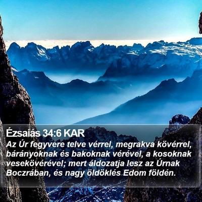 Ézsaiás 34:6 KAR Bible Verse Image
