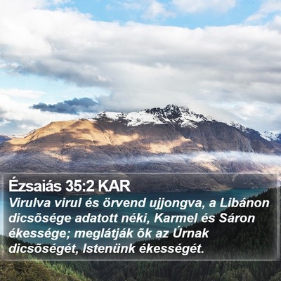 Ézsaiás 35:2 KAR Bible Verse Image