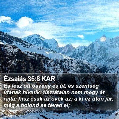 Ézsaiás 35:8 KAR Bible Verse Image