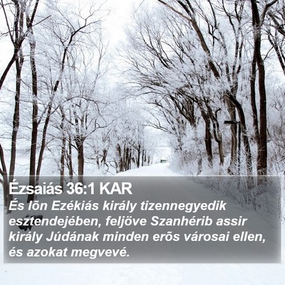 Ézsaiás 36:1 KAR Bible Verse Image