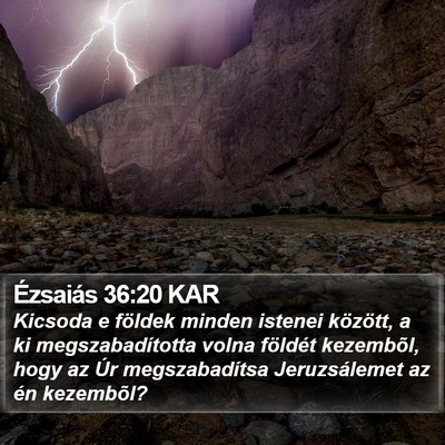 Ézsaiás 36:20 KAR Bible Verse Image