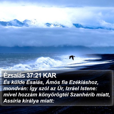 Ézsaiás 37:21 KAR Bible Verse Image