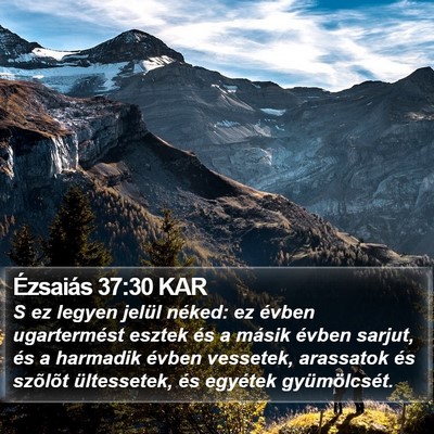 Ézsaiás 37:30 KAR Bible Verse Image