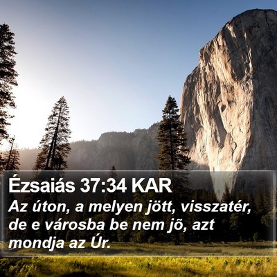 Ézsaiás 37:34 KAR Bible Verse Image